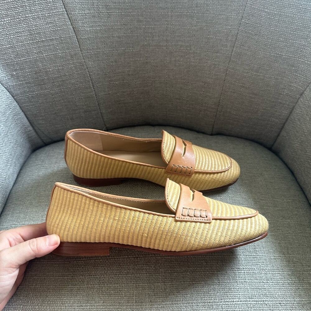 Veronica Beard Penny Raffia Loafers NEW